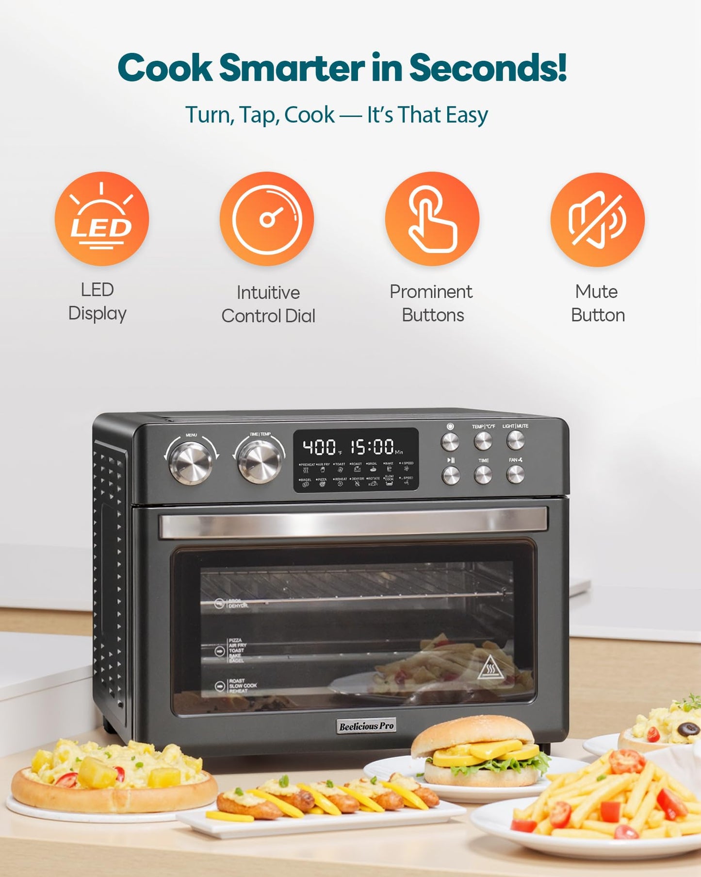 28QT Air Fryer Toaster Oven Combo