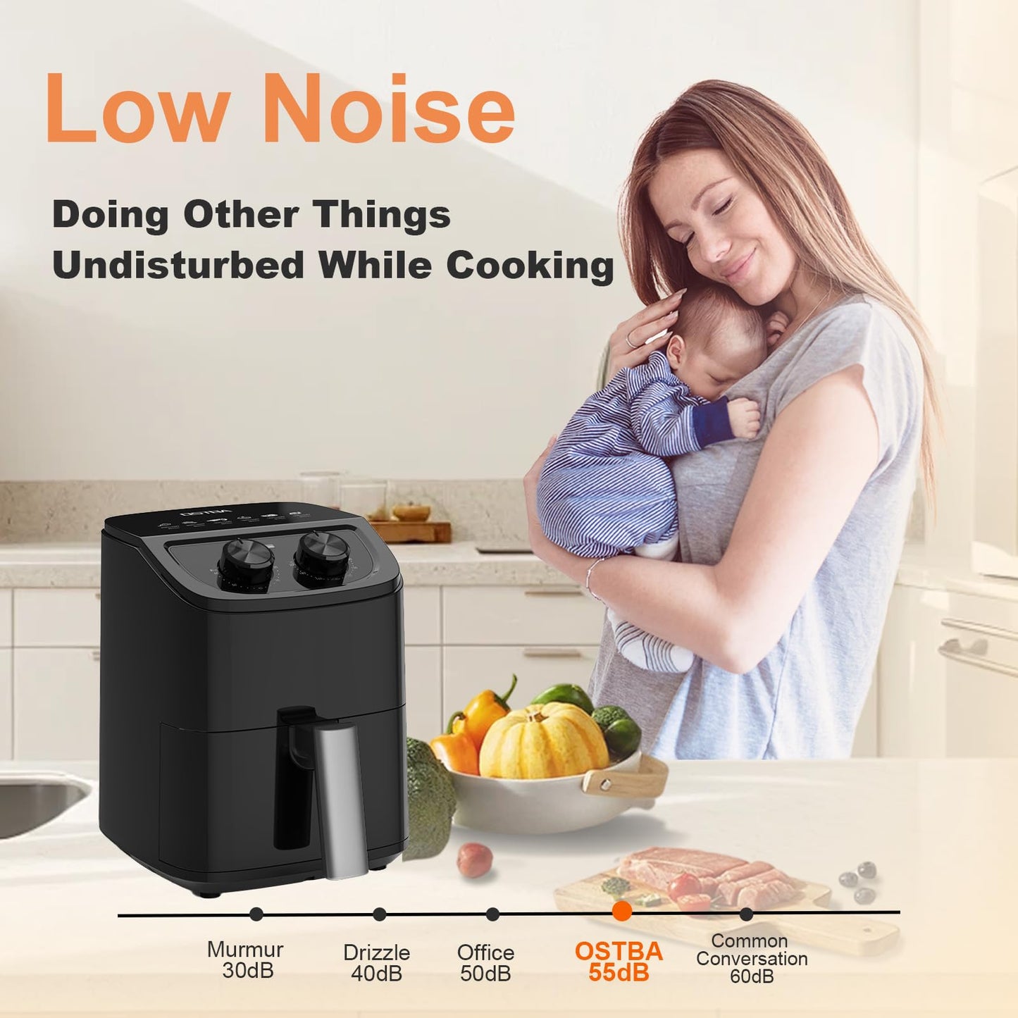 Dual Basket Air Fryer 8 Presets 4.25QT Sync Cook