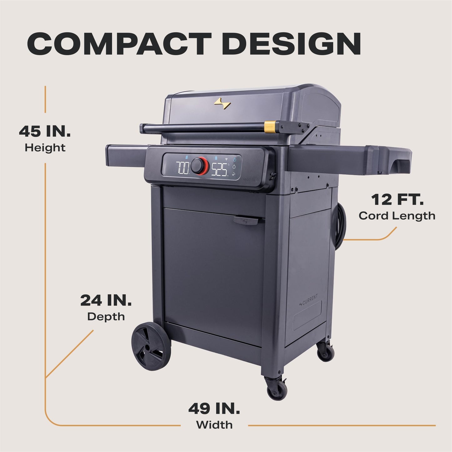 Current Model G Dual Zone Grill, Smart Electric Outdoor Grill