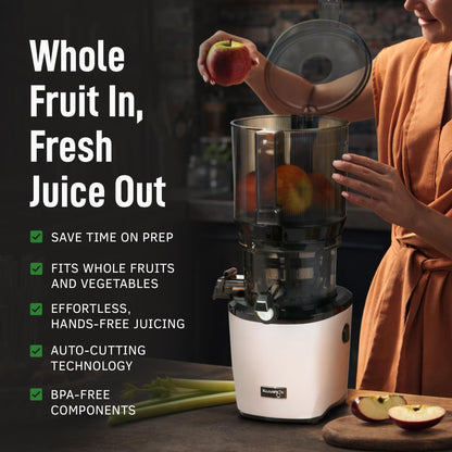 Cold Press Juicer Hands-Free Masticating Quiet Electric Machine