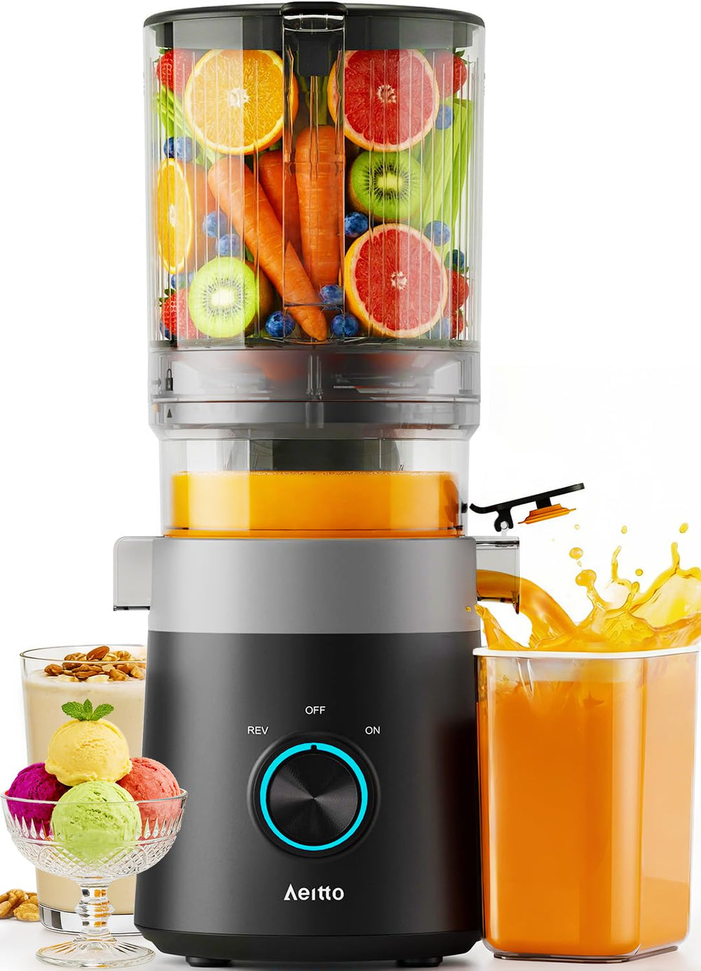 Cold Press Juicer Nut Milk Sorbet High Yield Machine