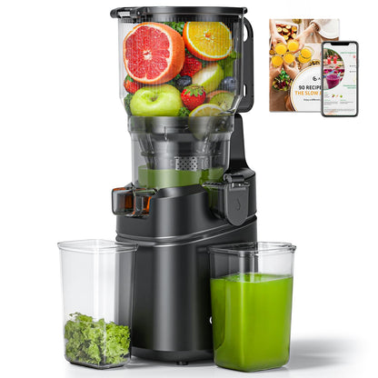 Cold Press Juicer Wide Mouth Self Feeding Zero Waste Triple Strainers