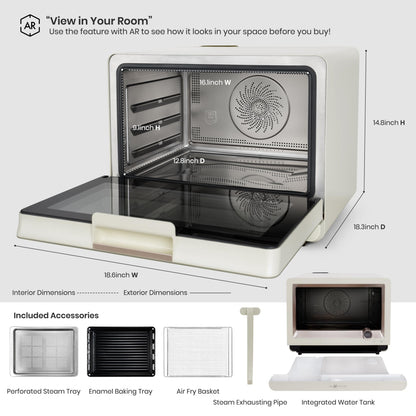 7-in-1 Steam Convection Oven Air Fry Bake Sous Vide Ferment Self Clean