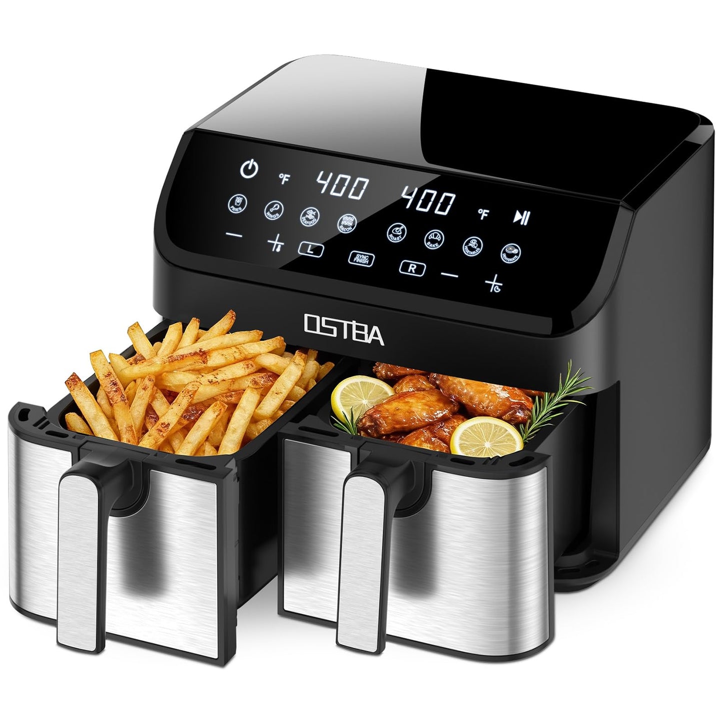 Dual Basket Air Fryer 8 Presets 4.25QT Sync Cook
