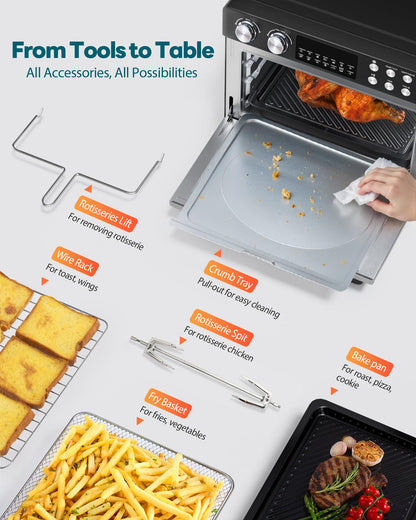 28QT Air Fryer Toaster Oven Combo
