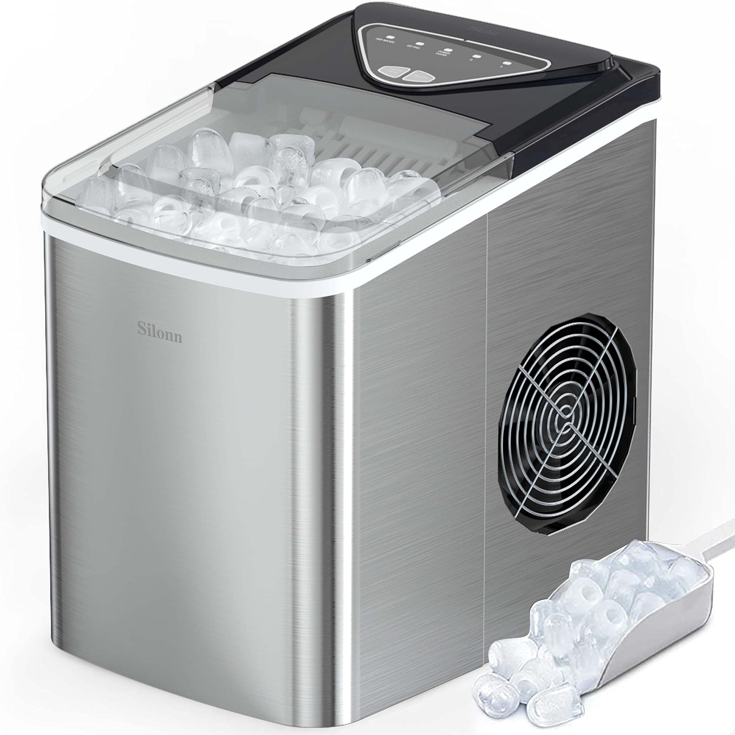 Countertop Nugget Ice Maker 17lb/Day Portable