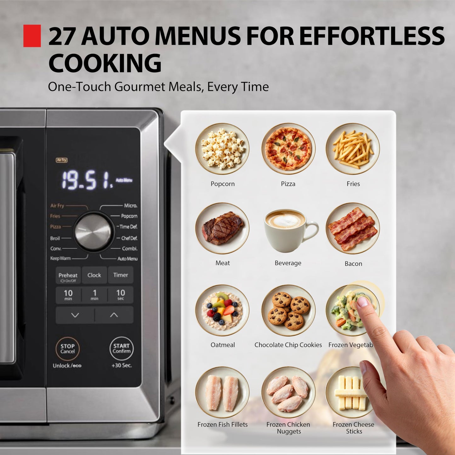 Air Fryer Microwave Combo Convection Cooking All-in-One OptiChef