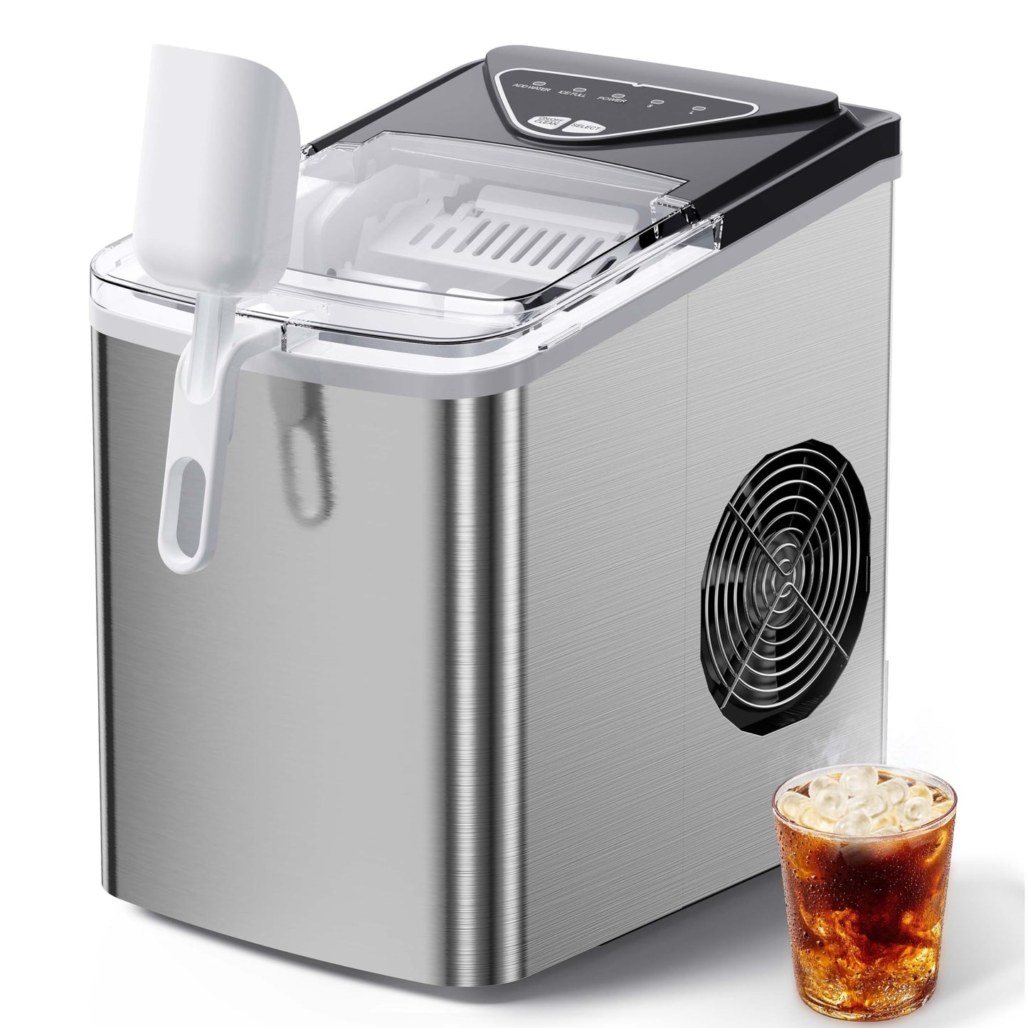 Countertop Nugget Ice Maker 17lb/Day Portable