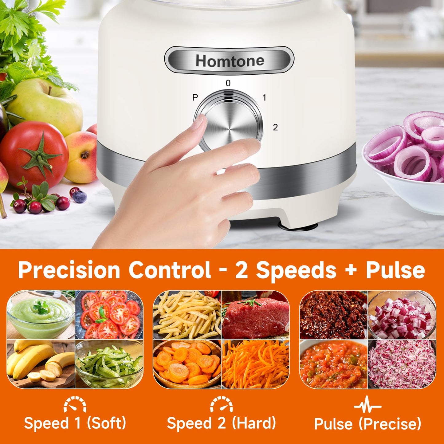 Food Processor 16-Cup Chop Slice Shred Dough