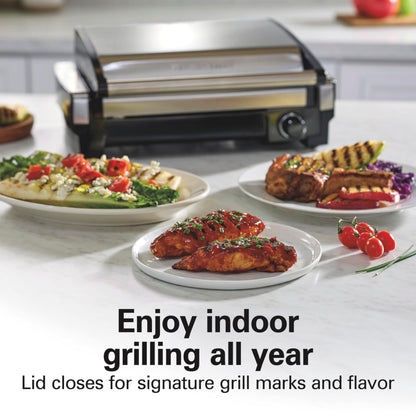 Electric Indoor Searing Grill Adjustable Temperature 450F