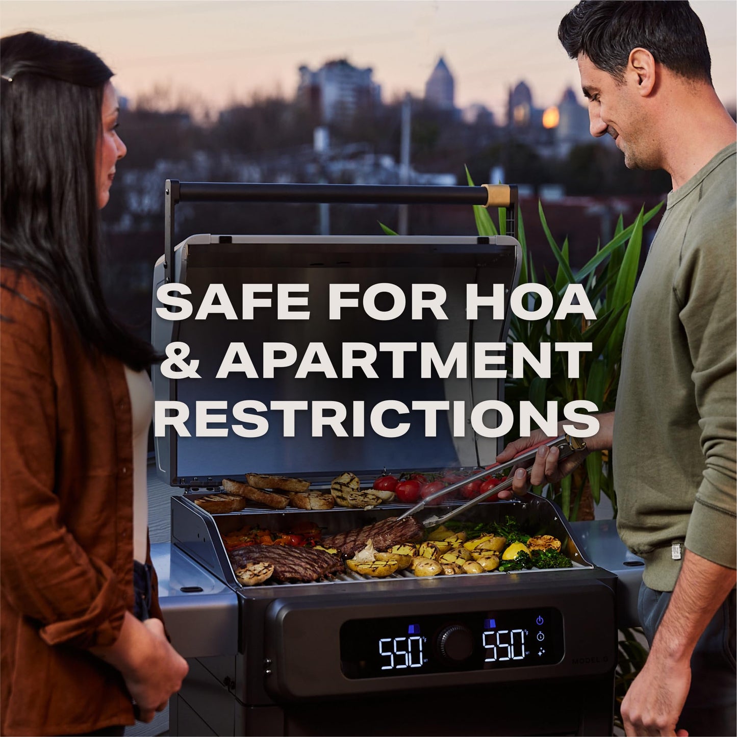 Current Model G Dual Zone Grill, Smart Electric Outdoor Grill