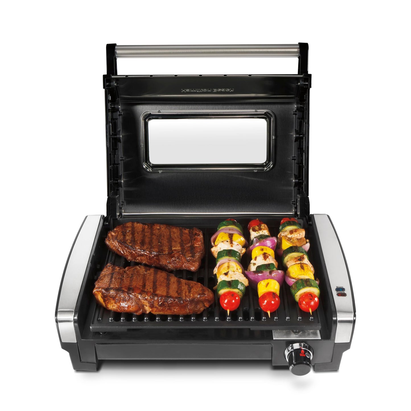 Electric Indoor Searing Grill Adjustable Temperature 450F