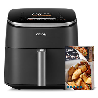 Premium Stainless Steel Air Fryer PFAS-Free Ceramic 6 Function Smart Control