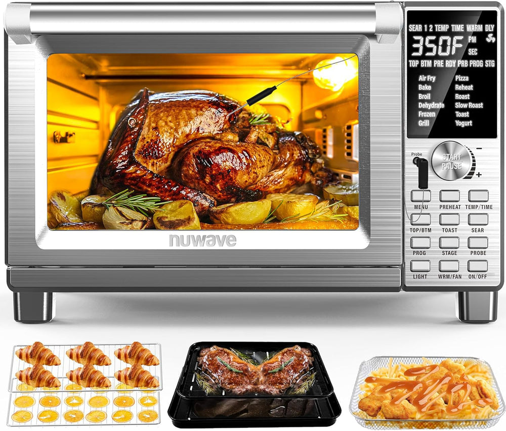 12-in-1 Air Fryer Oven 30QT Smart Dual Heat Control
