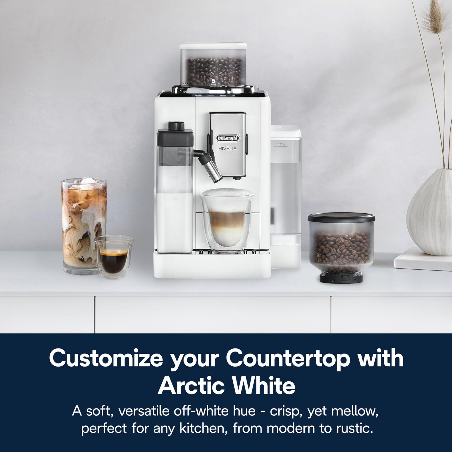 Automatic Espresso Machine Grinder Milk Frother All-in-One
