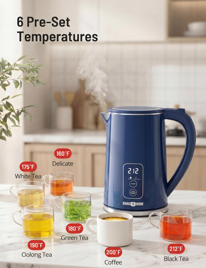 Electric Kettle 1.7L Stainless Steel Double Wall Fast Boil