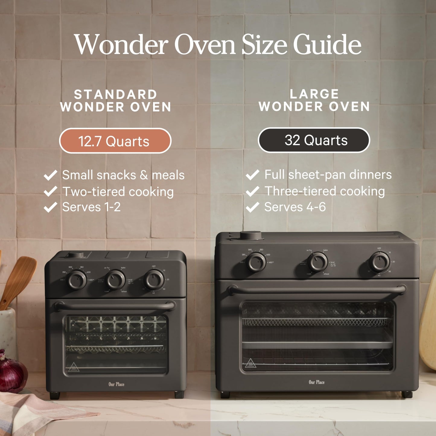 32QT Air Fryer Oven 8-in-1 Touch Control Steam Infusion
