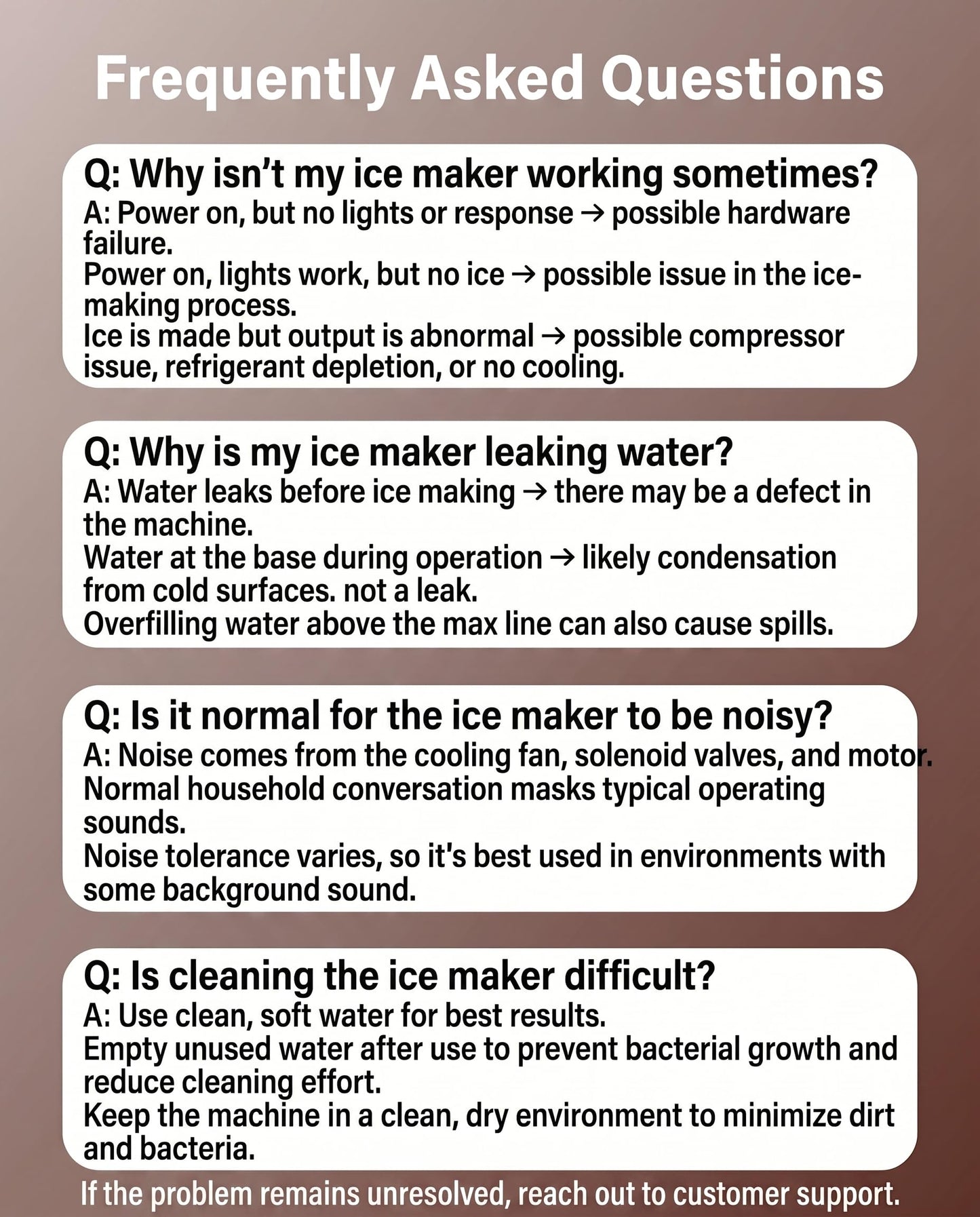 Countertop Nugget Ice Maker 17lb/Day Portable