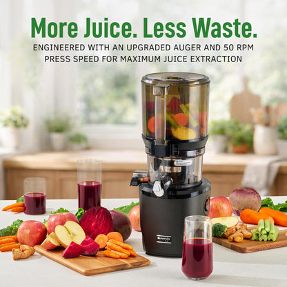 Cold Press Juicer Hands-Free Masticating Quiet Electric Machine
