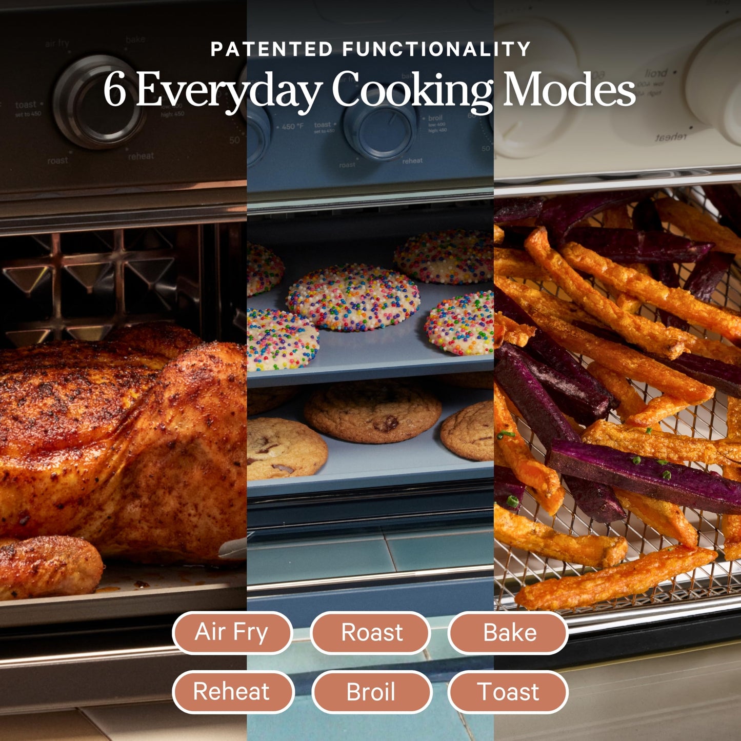 32QT Air Fryer Oven 8-in-1 Touch Control Steam Infusion